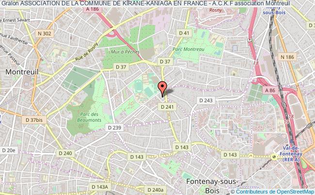 plan association Association De La Commune De Kirane-kaniaga En France - A.c.k.f Montreuil