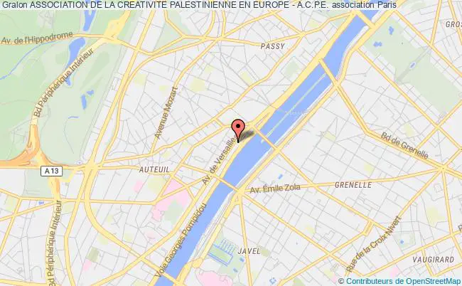 plan association Association De La Creativite Palestinienne En Europe - A.c.p.e. Paris