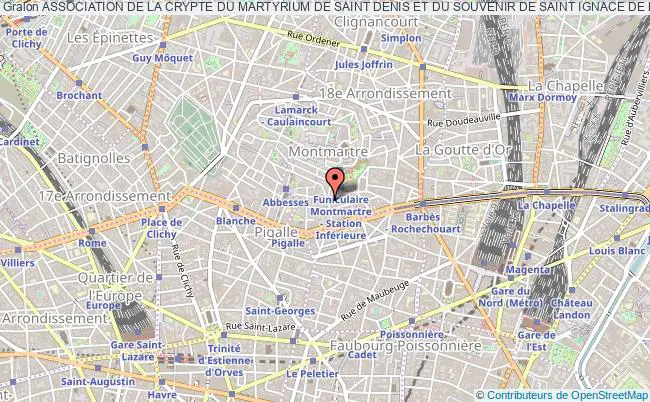 plan association Association De La Crypte Du Martyrium De Saint Denis Et Du Souvenir De Saint Ignace De Loyola Paris