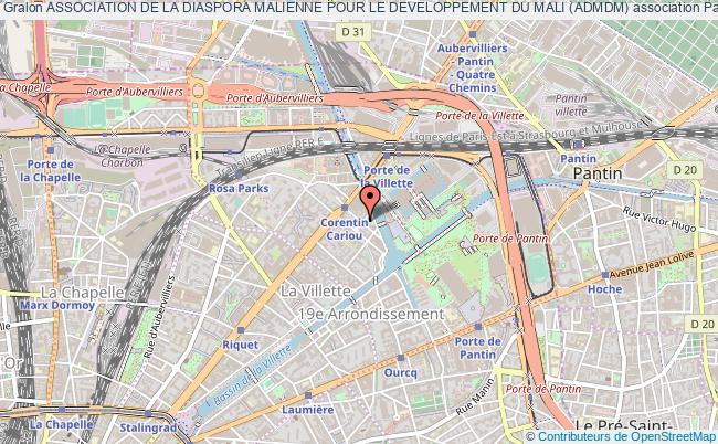 plan association Association De La Diaspora Malienne Pour Le Developpement Du Mali (admdm) Paris
