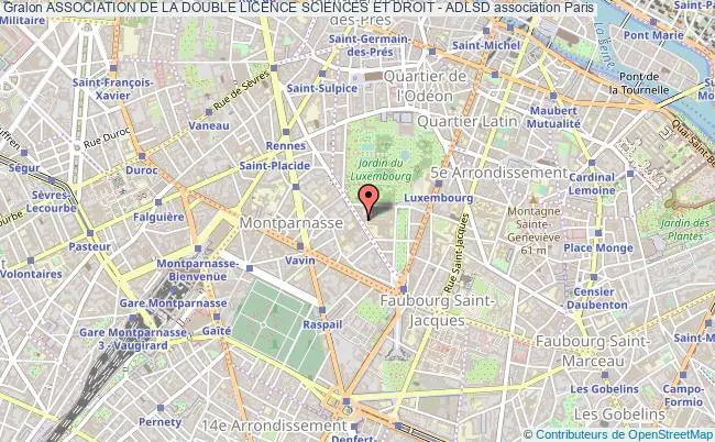 plan association Association De La Double Licence Sciences Et Droit - Adlsd Paris