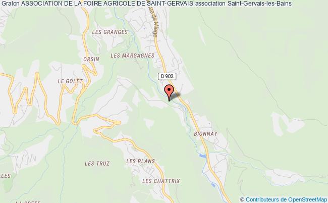 plan association Association De La Foire Agricole De Saint-gervais Saint-Gervais-les-Bains