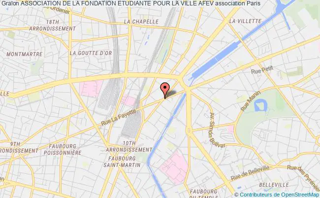 plan association Association De La Fondation Etudiante Pour La Ville Afev PARIS