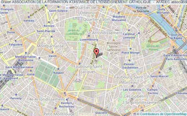 plan association Association De La Formation A Distance De L?enseignement Catholique  -  Afadec Paris