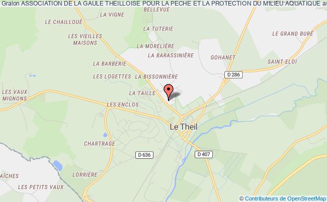 plan association Association De La Gaule Theilloise Pour La Peche Et La Protection Du Milieu Aquatique Le    Theil