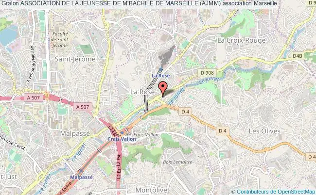 plan association Association De La Jeunesse De M'bachile De Marseille (ajmm) Marseille