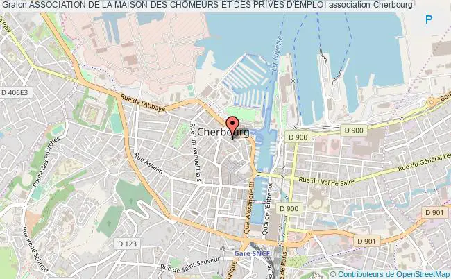 plan association Association De La Maison Des ChÔmeurs Et Des Prives D'emploi Cherbourg-Octeville