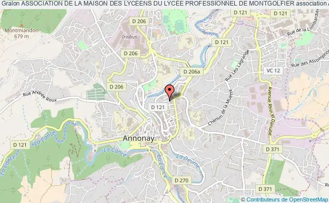 plan association Association De La Maison Des LycÉens Du LycÉe Professionnel De Montgolfier Annonay