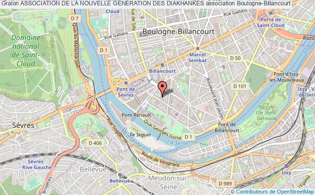 plan association Association De La Nouvelle GÉnÉration Des Diakhankes Boulogne-Billancourt