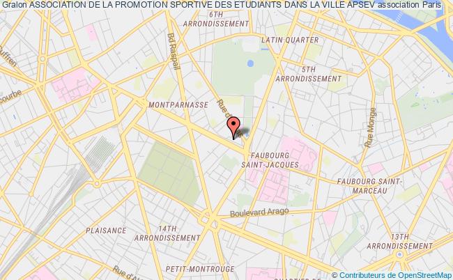 plan association Association De La Promotion Sportive Des Etudiants Dans La Ville Apsev Paris