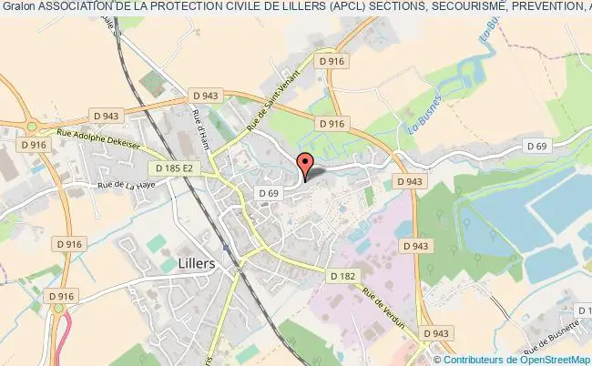 plan association Association De La Protection Civile De Lillers (apcl) Sections, Secourisme, Prevention, Assistance Radio Lillers