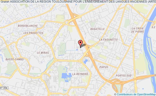 plan association Association De La Region Toulousaine Pour L'enseignement Des Langues Anciennes (artela) Toulouse Cedex