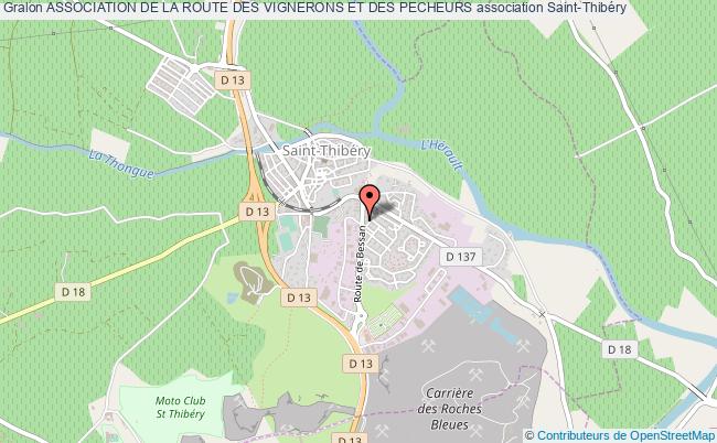 plan association Association De La Route Des Vignerons Et Des Pecheurs Saint-Thibéry