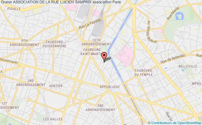 plan association Association De La Rue Lucien Sampaix Paris