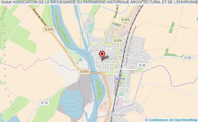plan association Association De La Sauvegarde Du Patrimoine Historique Architectural Et De L'environnement Du Val De Saone Seurre