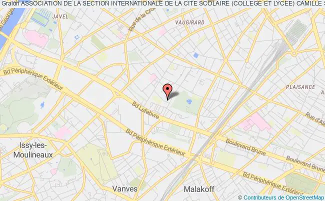 plan association Association De La Section Internationale De La Cite Scolaire (college Et Lycee) Camille See Paris