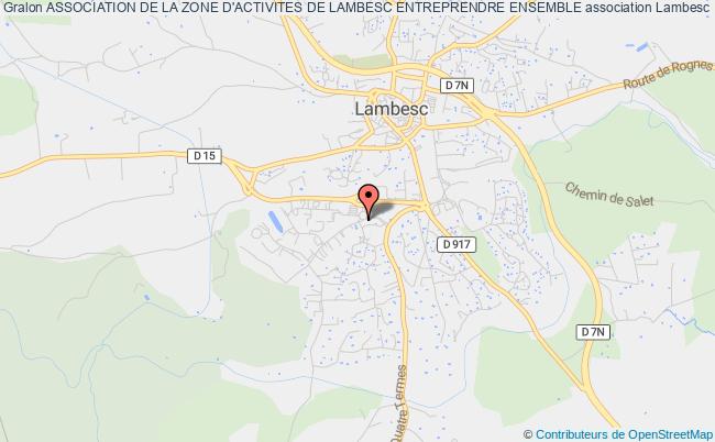 plan association Association De La Zone D'activites De Lambesc Entreprendre Ensemble Lambesc