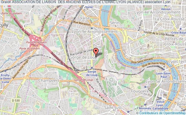 plan association Association De Liaison  Des Anciens Eleves De L'idrac Lyon (aliance) Lyon 9e Arrondissement