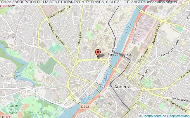 plan association Association De Liaison Etudiants Entreprises, Sigle A.l.e.e. Angers Angers