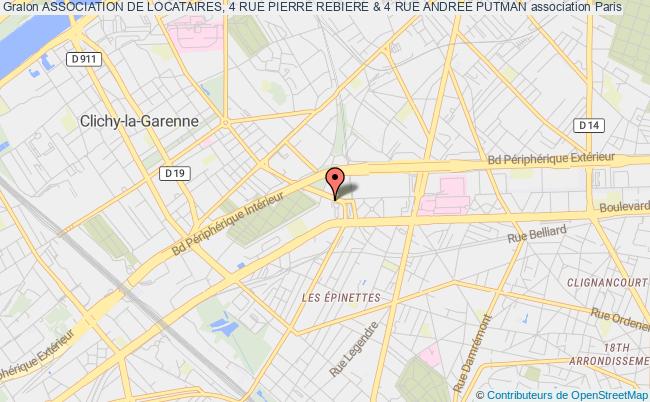 plan association Association De Locataires, 4 Rue Pierre Rebiere & 4 Rue Andree Putman PARIS
