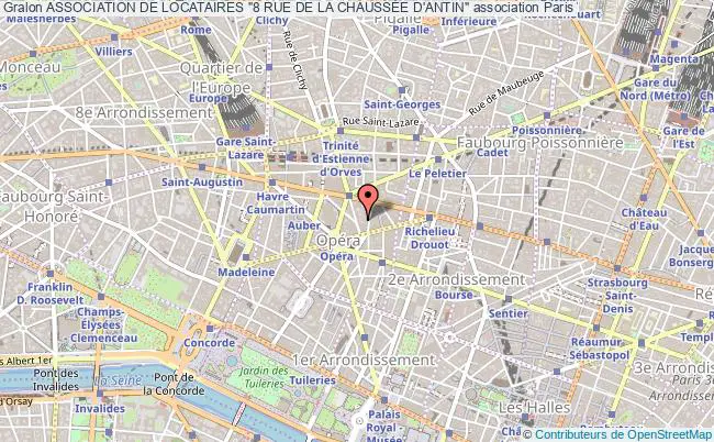 plan association Association De Locataires "8 Rue De La ChaussÉe D'antin" Paris