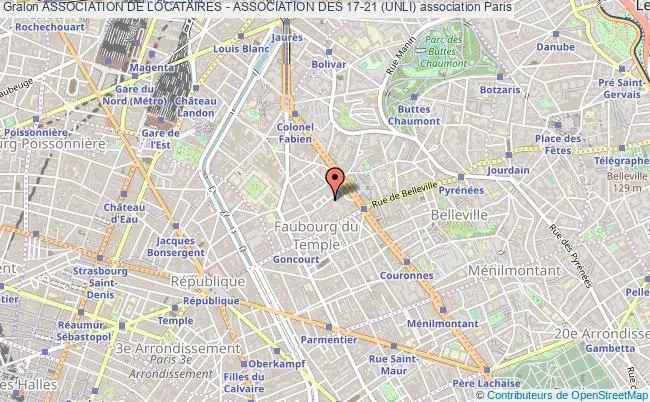 plan association Association De Locataires - Association Des 17-21 (unli) Paris