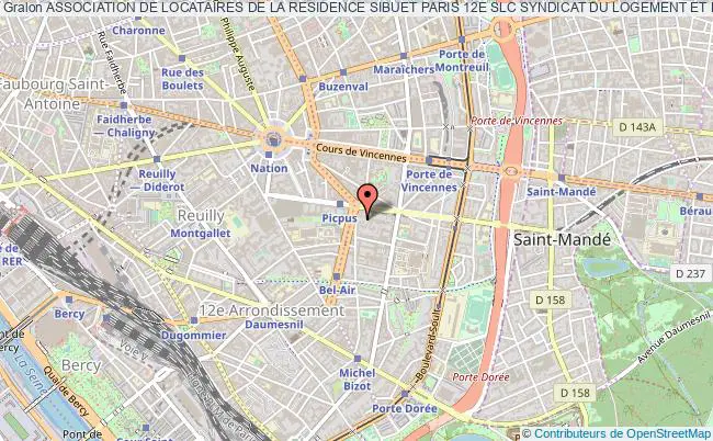 plan association Association De Locataires De La Residence Sibuet Paris 12e Slc Syndicat Du Logement Et De La Consommation Paris Paris