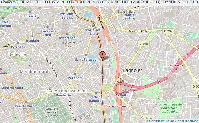 plan association Association De Locataires Du Groupe Mortier-vincenot Paris 20e (slc) - Syndicat Du Logement Et De La Consommation - Paris Paris