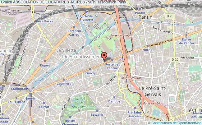 plan association Association De Locataires Jaures 75019 PARIS