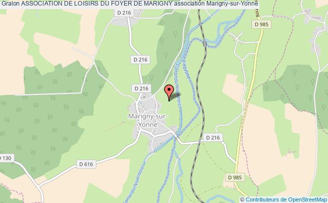 plan association Association De Loisirs Du Foyer De Marigny Marigny-sur-Yonne