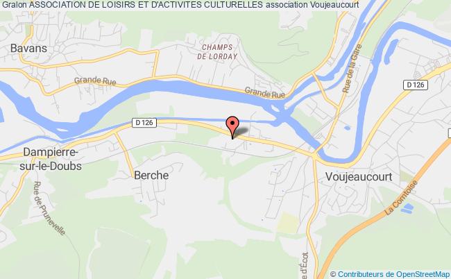 plan association Association De Loisirs Et D'activites Culturelles Voujeaucourt
