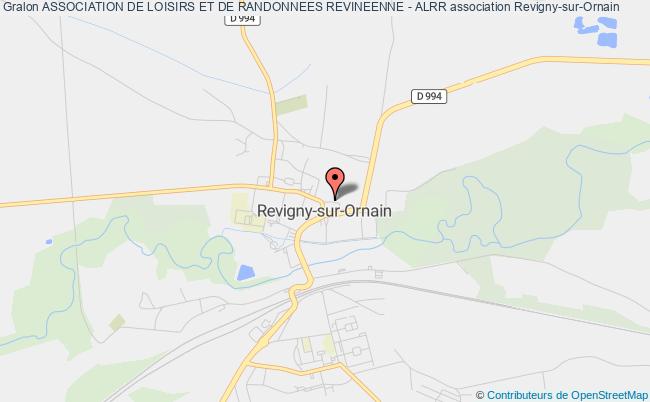 plan association Association De Loisirs Et De Randonnees Revineenne - Alrr Revigny-sur-Ornain