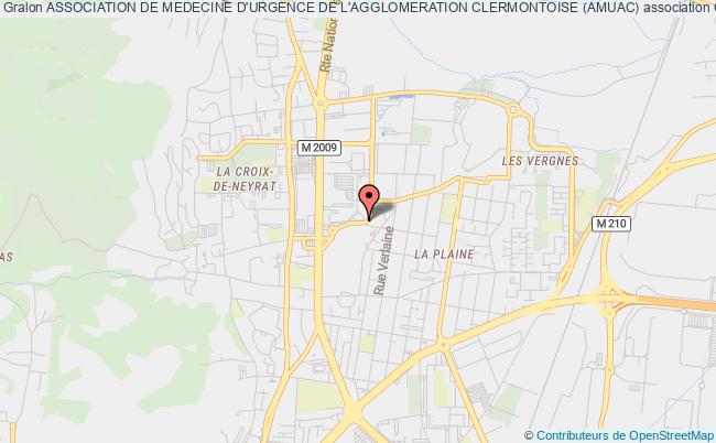 plan association Association De Medecine D'urgence De L'agglomeration Clermontoise (amuac) Clermont-Ferrand
