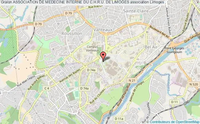 plan association Association De Medecine Interne Du C.h.r.u. De Limoges Limoges