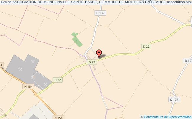 ASSOCIATION DE MONDONVILLE-SAINTE-BARBE, COMMUNE DE MOUTIERS-EN-BEAUCE