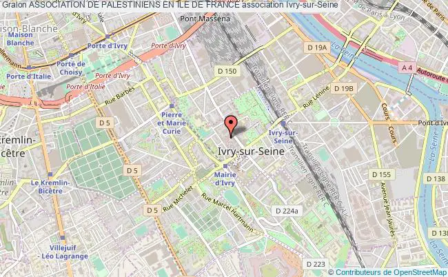 plan association Association De Palestiniens En Ile De France Ivry-sur-Seine