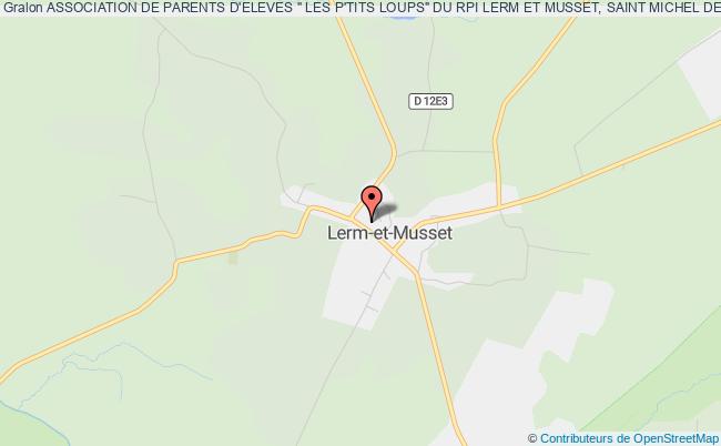 plan association Association De Parents D'eleves " Les P'tits Loups" Du Rpi Lerm Et Musset, Saint Michel De Castelnau Et Giscos Lerm-et-Musset