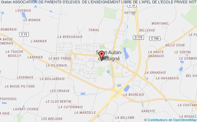 plan association Association De Parents D'eleves  De L'enseignement Libre De L'apel De L'ecole Privee Notre Dame De Bon Secours Saint-Aubin-d'Aubigné