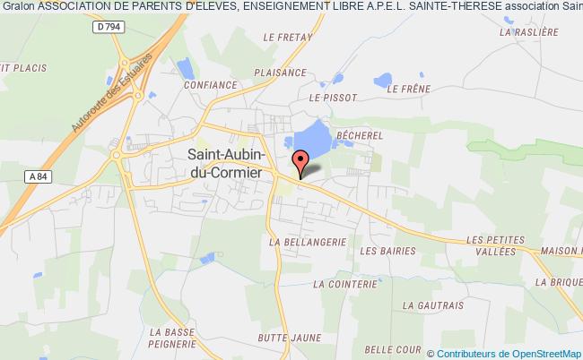 plan association Association De Parents D'eleves, Enseignement Libre A.p.e.l. Sainte-therese Saint-Aubin-du-Cormier