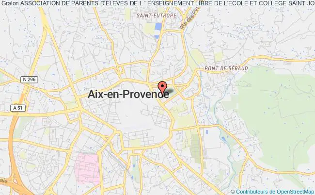 plan association Association De Parents D'eleves De L ' Enseignement Libre De L'ecole Et College Saint Joseph Aix-en-Provence