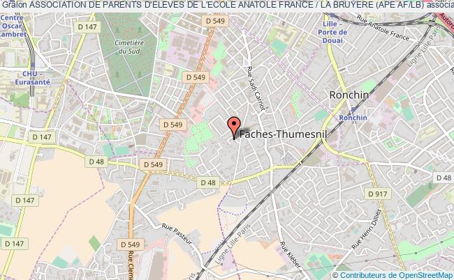 plan association Association De Parents D'eleves De L'ecole Anatole France / La Bruyere (ape Af/lb) Faches-Thumesnil