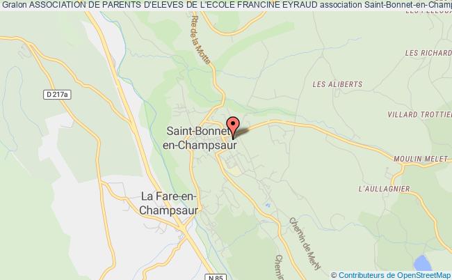 plan association Association De Parents D'eleves De L'ecole Francine Eyraud Saint-Bonnet-en-Champsaur