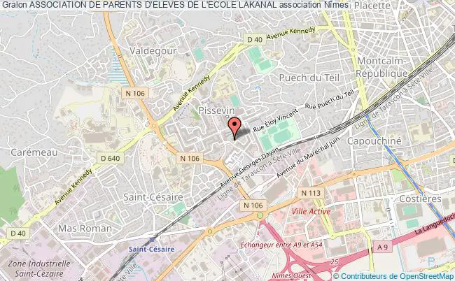 plan association Association De Parents D'eleves De L'ecole Lakanal Nîmes