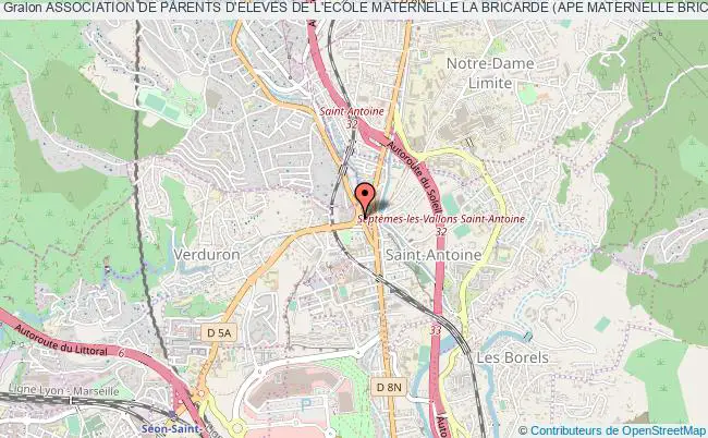 plan association Association De Parents D'eleves De L'ecole Maternelle La Bricarde (ape Maternelle Bricarde) Marseille