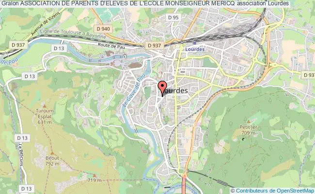 plan association Association De Parents D'eleves De L'ecole Monseigneur Mericq Lourdes