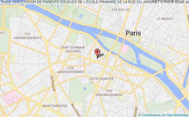 plan association Association De Parents D'eleves De L'ecole Primaire De La Rue Du Jardinet A Paris 6eme Paris