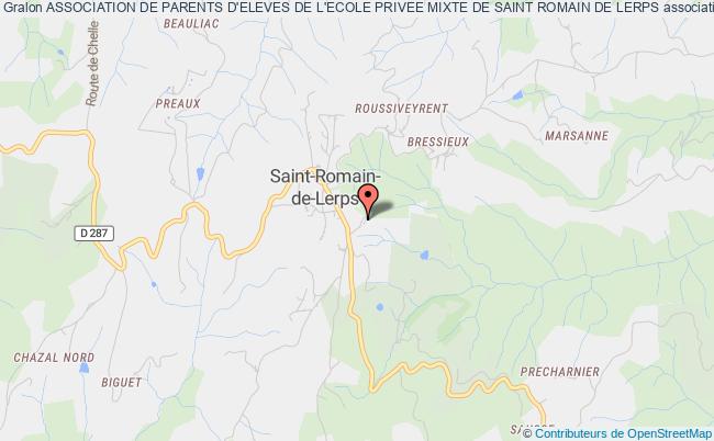 plan association Association De Parents D'eleves De L'ecole Privee Mixte De Saint Romain De Lerps Saint-Romain-de-Lerps