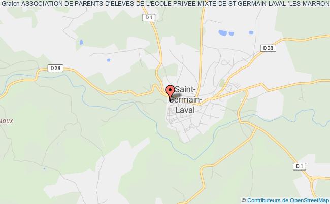 plan association Association De Parents D'eleves De L'ecole Privee Mixte De St Germain Laval 'les Marronniers' Saint-Germain-Laval