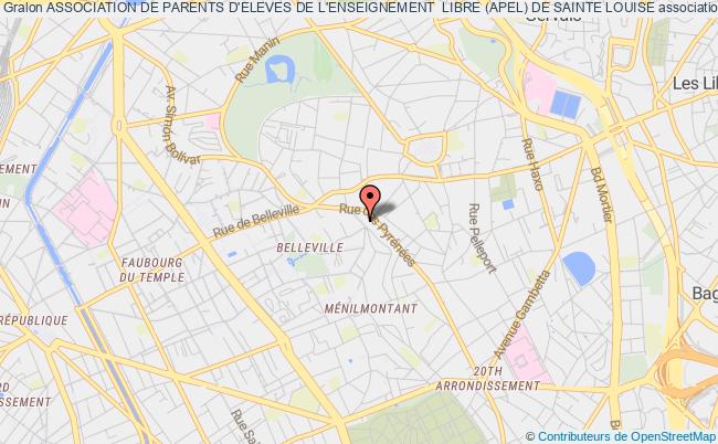 plan association Association De Parents D'eleves De L'enseignement  Libre (apel) De Sainte Louise Paris