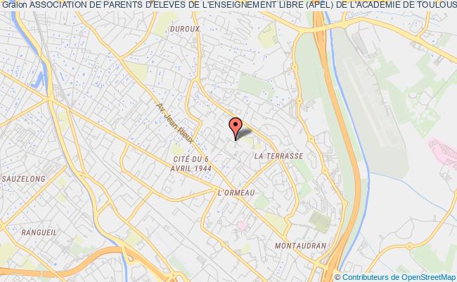 plan association Association De Parents D'eleves De L'enseignement Libre (apel) De L'academie De Toulouse Toulouse